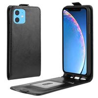 iPhone 11 Verticale Flip Case met Kaartsleuf - Zwart