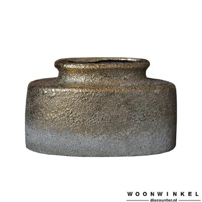 Julio gold cement pot ovale small top s