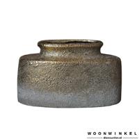 Julio gold cement pot ovale small top s