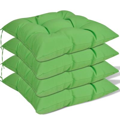 vidaXL Stoelkussens 40x40x8 cm groen 4 st