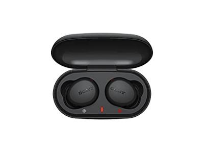 Sony WF-XB700 draadloze Bluetooth-hoofdtelefoon, batterijduur van 18 uur en snel opladen en compatibel met spraakassistent, zwart