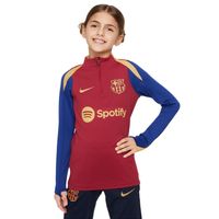 Nike FC Barcelona Strike Trainingstrui 1/4-Zip 2023-2024 Kids Bordeauxrood Blauw Goud - thumbnail