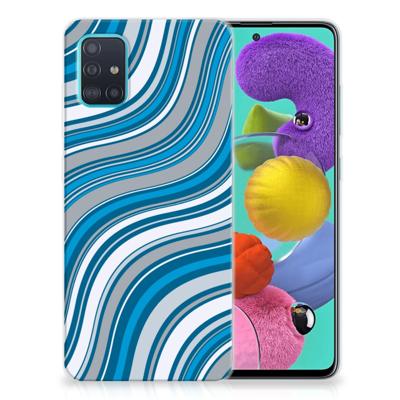 Samsung Galaxy A51 TPU bumper Waves Blue Samsung Galaxy A51 TPU bumper Waves Blue