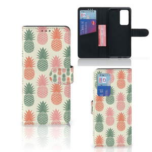 Huawei P40 Pro Book Cover Ananas