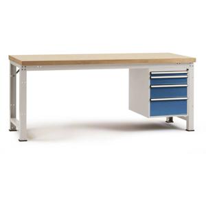 Manuflex WP5422.0001 Compleet werkbank reden PROFI standaard met Beuken massief-plaat, bxdxh = 1500 x 700 x 840 mm