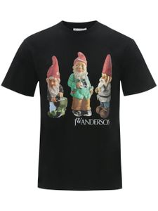 JW Anderson Gnome Trio-print cotton T-shirt - Noir