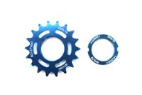 Fixed Tandwiel 18t met lockring - Blauw