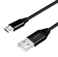 USB 2.0 aansluitkabel, USB (type A) naar micro-USB zwart, 1 m
