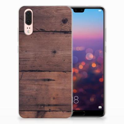 Huawei P20 Bumper Hoesje Old Wood