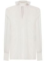 Dolce & Gabbana blouse en dentelle Chantilly - Blanc