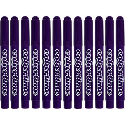Colortime stiften lijndikte 5 mm donkerpaars 12 stuks Colortime stiften lijndikte 5 mm donkerpaars 12 stuks