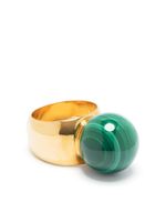 Wouters & Hendrix bague à breloque en malachite - Or - thumbnail