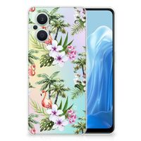 OPPO Reno8 Lite TPU Hoesje Flamingo Palms