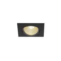 SLV plafondinbouwarmatuur NEW TRIA vierkant/ledspot, schijnwerper, plafondspot, plafondarmatuur, inbouwarmatuur, binnenverlichting / 1800-3000K 7,2 W 430 lm zwart dimbaar 38 graden