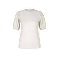 Tom Tailor Denim ribgebreide top crème wit