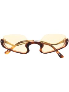 Henrik Vibskov lunettes de soleil Rollo à effet écaille de tortue - Marron