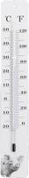 Esschert Design thermometer Varken 4,7 x 28 cm staal/glas wit