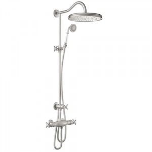 Regendoucheset Tres Clasic Thermostatische Opbouw Incl. Handdouche Doucheslang 170 cm RVS Tres