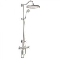 Regendoucheset Tres Clasic Thermostatische Opbouw Incl. Handdouche Doucheslang 170 cm RVS Tres - thumbnail