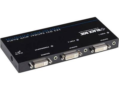 Black Box AVSP-DVI1X2 2 poorten DVI-splitter Met audiopoorten, Met equalizer-functie, Met status-LEDs 1080 pix Zwart Black Box AVSP-DVI1X2 2 poorten DVI-splitter Met audiopoorten, Met equalizer-functie, Met status-LEDs 1080 pix Zwart