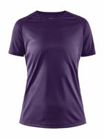 Craft Core Unify Training Tee Sportshirt voor dames, M, True Purpless, Activewear voor dames, van gerecycled polyester, gebogen zijnaden, Quick Dry T-shirt, functioneel shirt voor dames