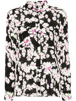 MSGM chemise boutonnée à fleurs - Noir