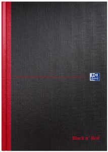 Notitieboek Oxford Black n&apos; Red A4 96vel blanco