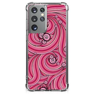 Samsung Galaxy S21 Ultra Back Cover Swirl Pink