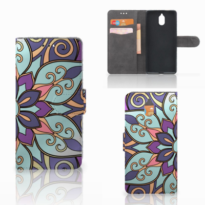 Nokia 3.1 (2018) Hoesje Purple Flower Nokia 3.1 (2018) Hoesje Purple Flower
