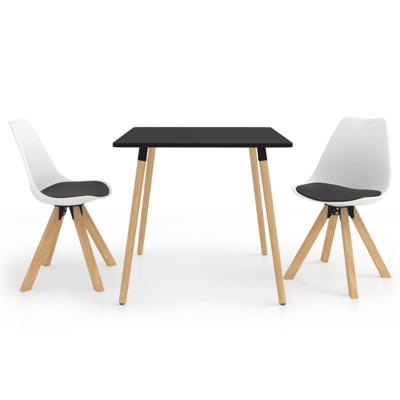 vidaXL 3-delige Eethoek zwart en wit vidaXL 3-delige Eethoek zwart en wit