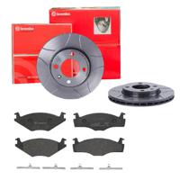 Remmenset, remschijf BREMBO, Remschijftype: Binnen geventileerd, Inbouwplaats: Vooras, u.a. für VW, Seat - thumbnail