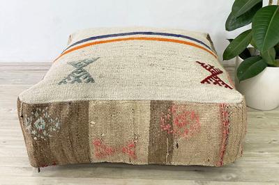 Turkse Poef 60cm x 60cm x 25cm nr: 27912 incl. vulling