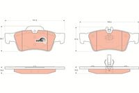 Remblokkenset, schijfrem TRW, u.a. fÃ¼r Porsche, Mercedes-Benz, Toyota, Opel