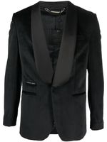 Philipp Plein blazer en velours à boutonnière - Noir - thumbnail