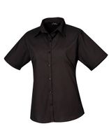 Premier Workwear PW302 Ladies` Poplin Short Sleeve Blouse