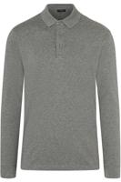 MAERZ Regular Fit Poloshirt lange mouw grijs, Effen