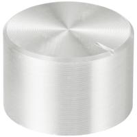 TRU COMPONENTS TC-11613836 Draaiknop Met knopmarkering Zilver (Ø x h) 20 mm x 13 mm Aluminium, Plastic 1 stuk(s)