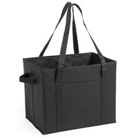 2x stuks auto kofferbak/kasten organizer tassen zwart vouwbaar 34 x 28 x 25 cm - thumbnail