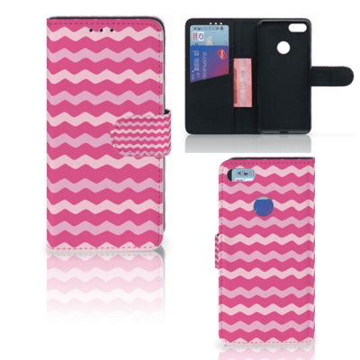 Motorola Moto E6 Play Telefoon Hoesje Waves Pink Motorola Moto E6 Play Telefoon Hoesje Waves Pink
