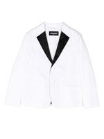 DSQUARED2 KIDS blazer en coton à revers crantés - Blanc - thumbnail