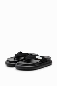 Teenslippers plateauzool - BLACK - 40