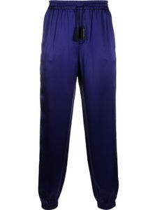 Saint Laurent pantalon fuselé en soie - Violet