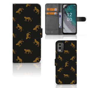 Telefoonhoesje met Pasjes voor Nokia C32 Leopards