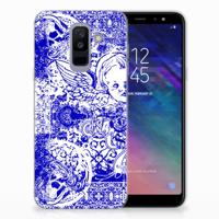 Silicone Back Case Samsung Galaxy A6 Plus (2018) Angel Skull Blauw