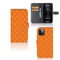 Apple iPhone 12 Pro Max Telefoon Hoesje Batik Oranje