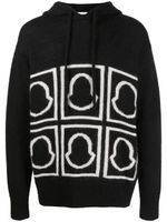 Moncler hoodie à logo intarsia - Noir - thumbnail