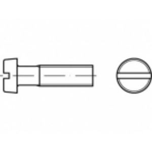 TOOLCRAFT TO-5359128 Cilinderschroeven M10 12 mm Sleuf RVS A2 50 stuk(s)