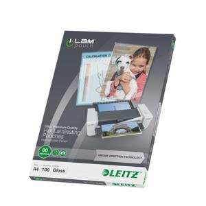 Leitz Lamineerfolie DIN A4 80 micron glanzend 100 stuk(s)