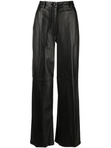 Loulou Studio pantalon droit en cuir - Noir