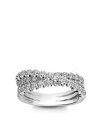 LEO PIZZO bague Waves or blanc 18ct ornée de diamants - Argent